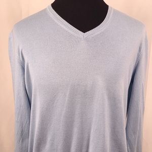 Hugo Boss Men's V-Neck Sweater Size L  Blue